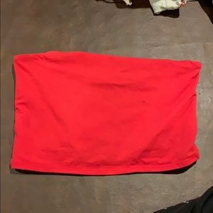 Red tube top